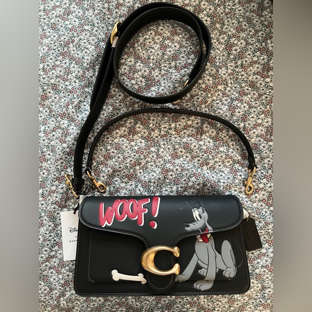 New! MINT CONDITION SOLDOUT Coach x DISNEY PLUTO Tabby Shoulder Bag 26